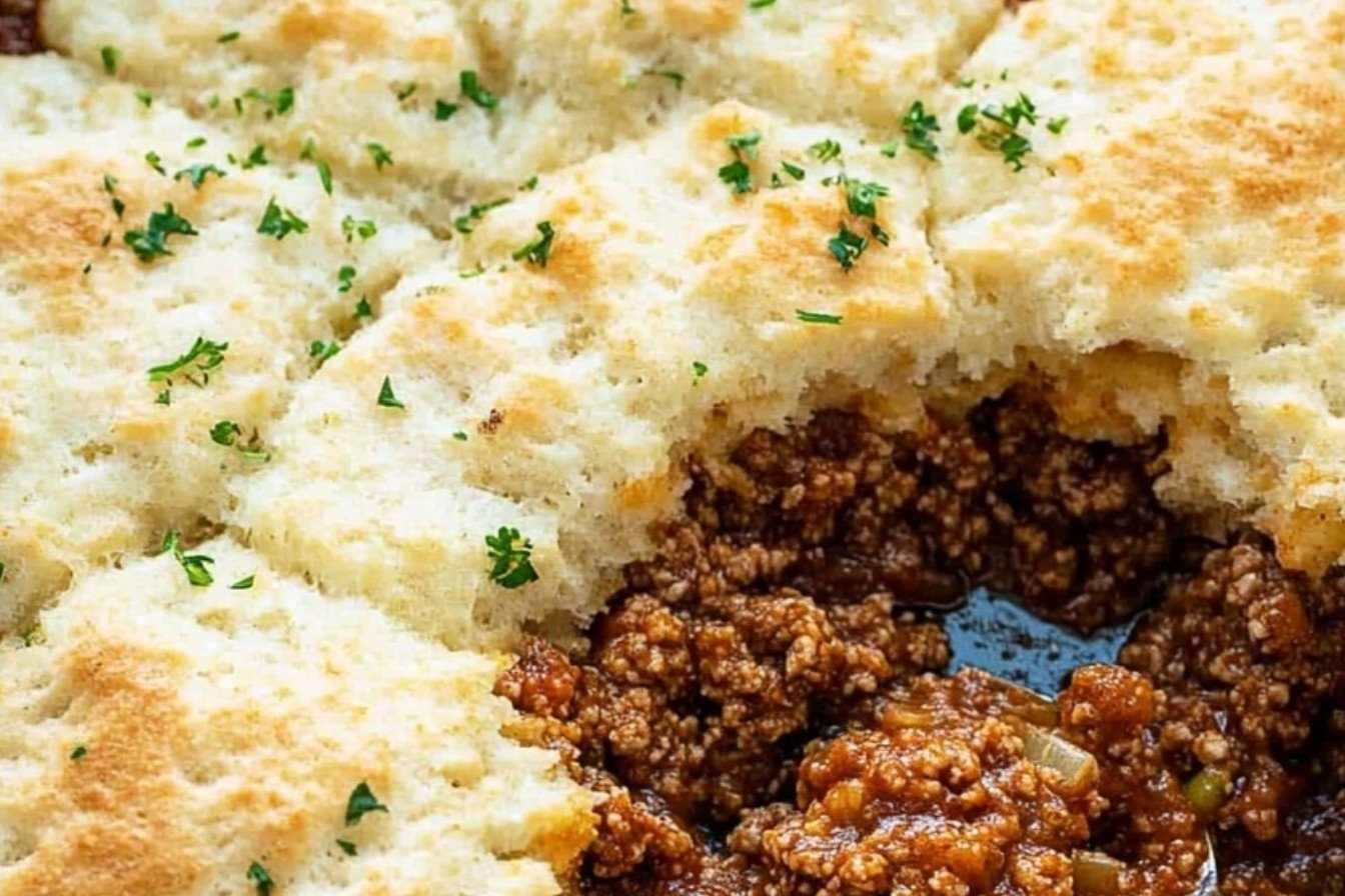 Butter Swim Biscuit Sloppy Joe Casserole