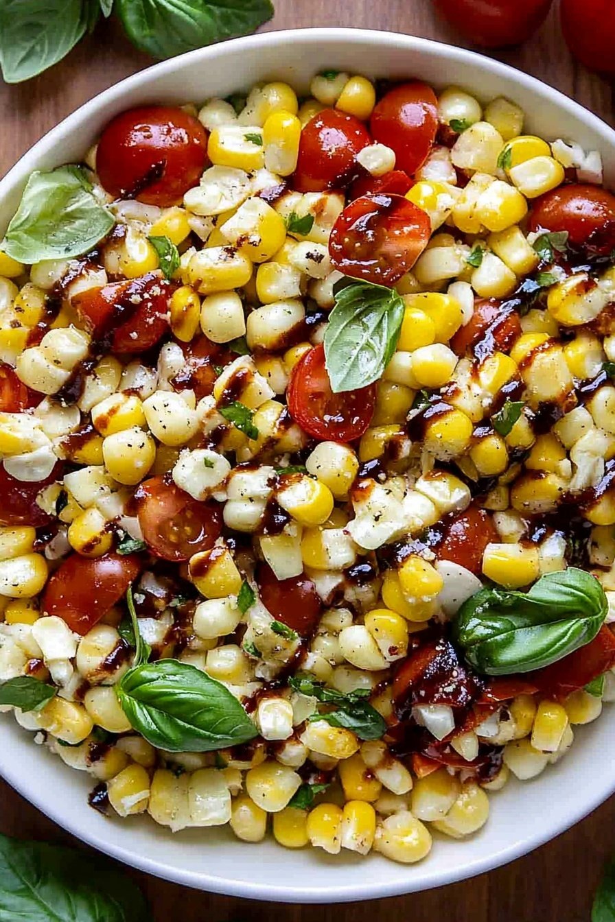 Caprese Corn Salad with Fresh Basil