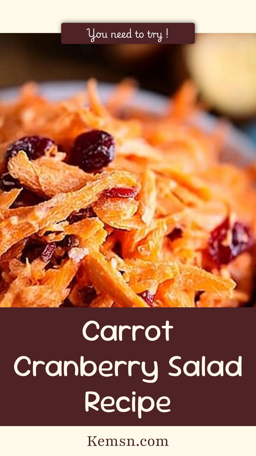 Carrot Cranberry Salad Recipe