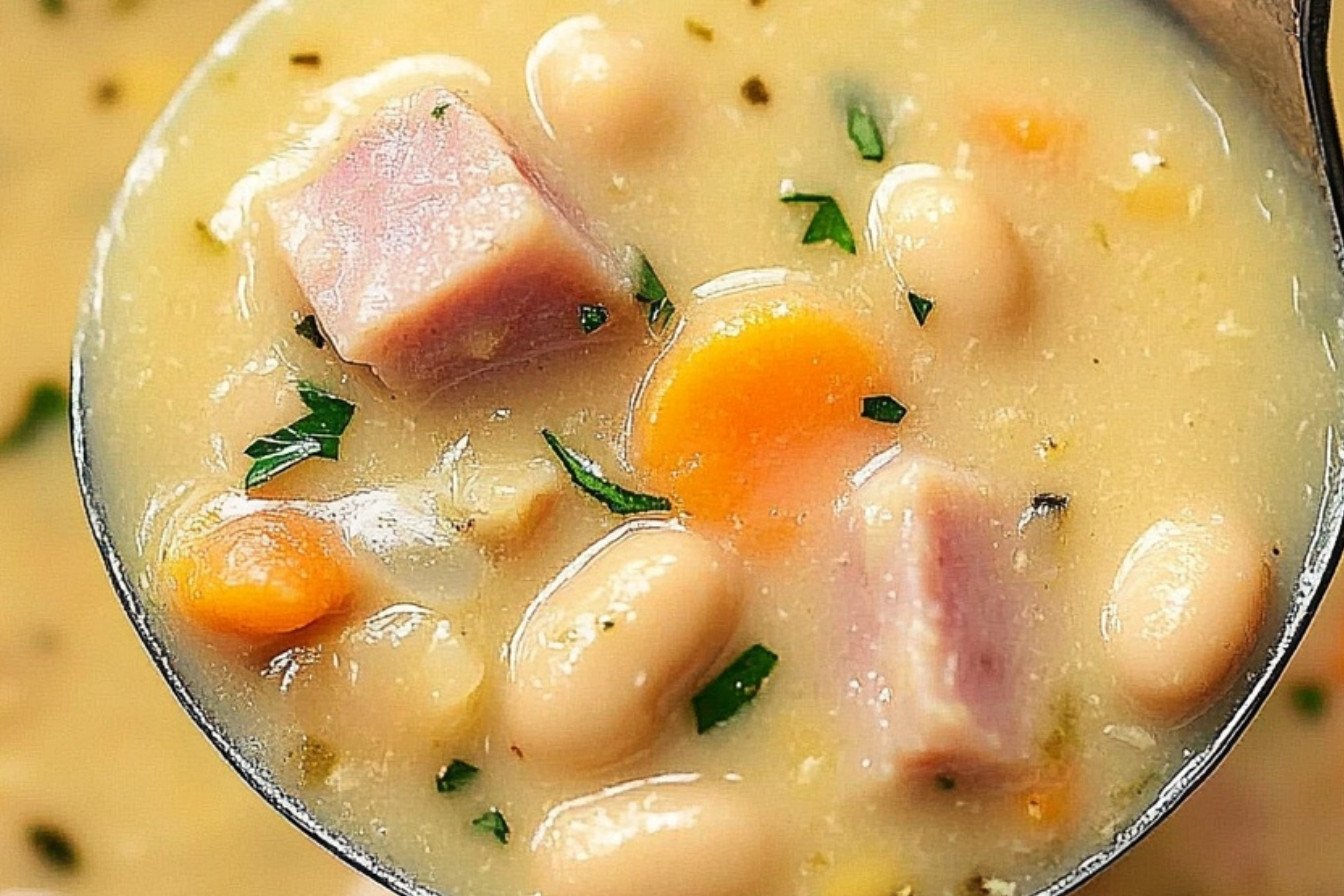 Cheesy Ham and Bean Soup Recipe