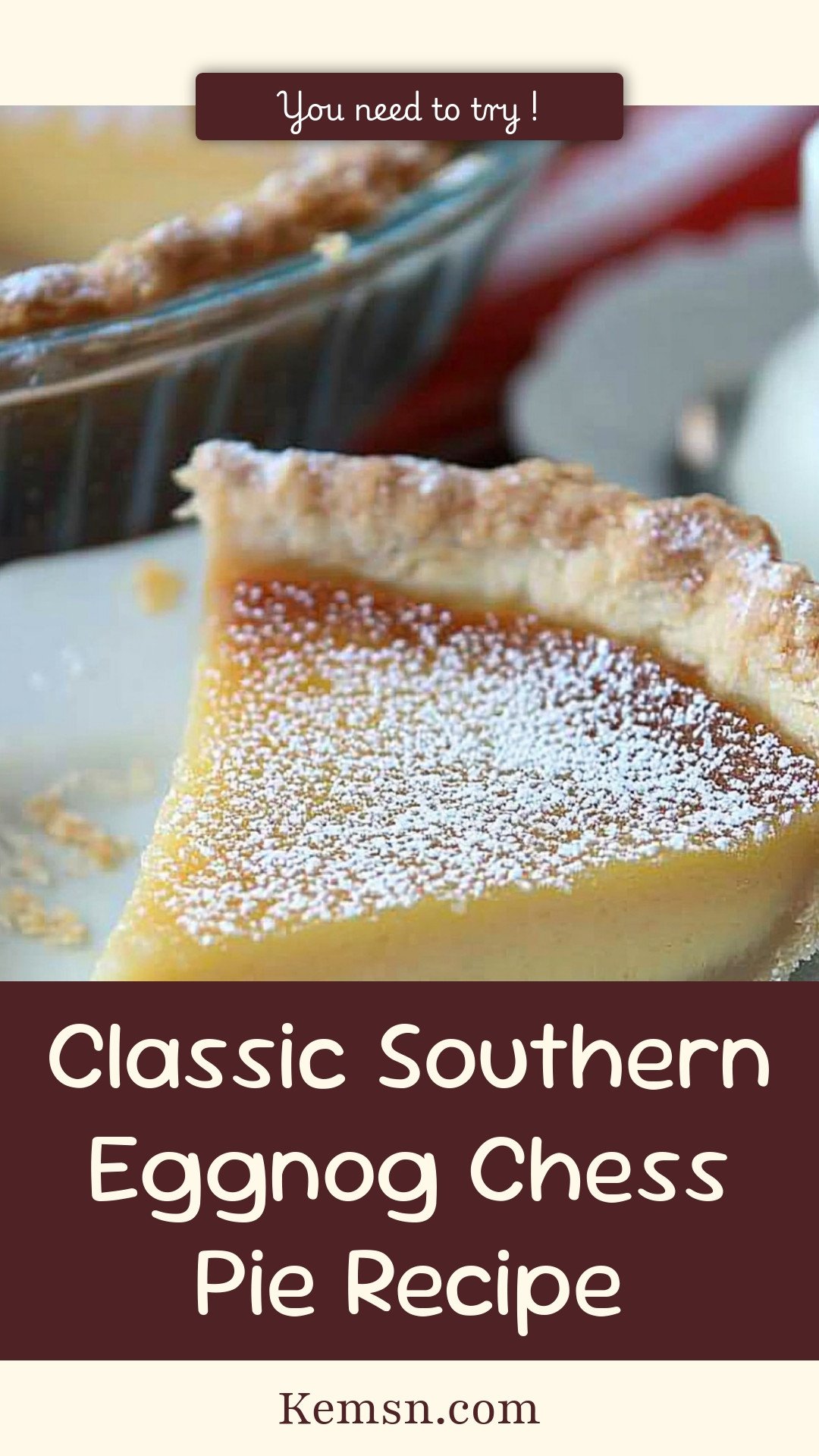 Classic Southern Eggnog Chess Pie Recipe