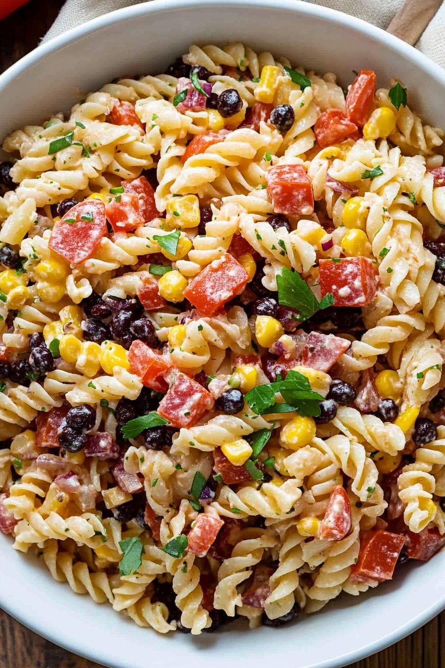 Cowboy Caviar Pasta Salad Recipe
