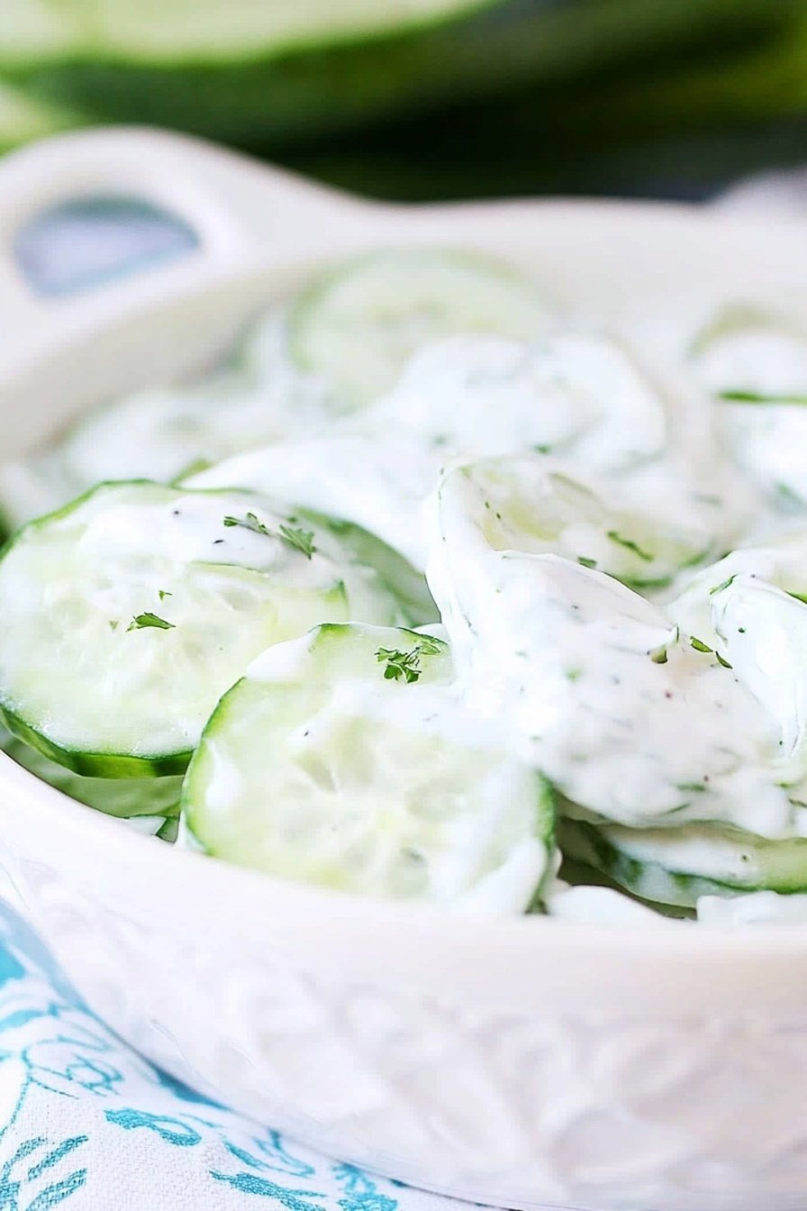 Creamy Cucumber Salad Recipe