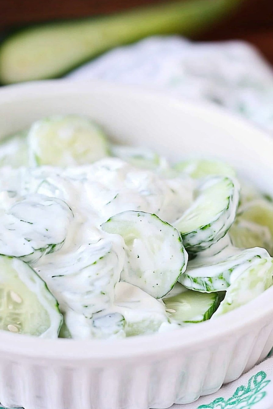 Creamy Cucumber Salad Recipe
