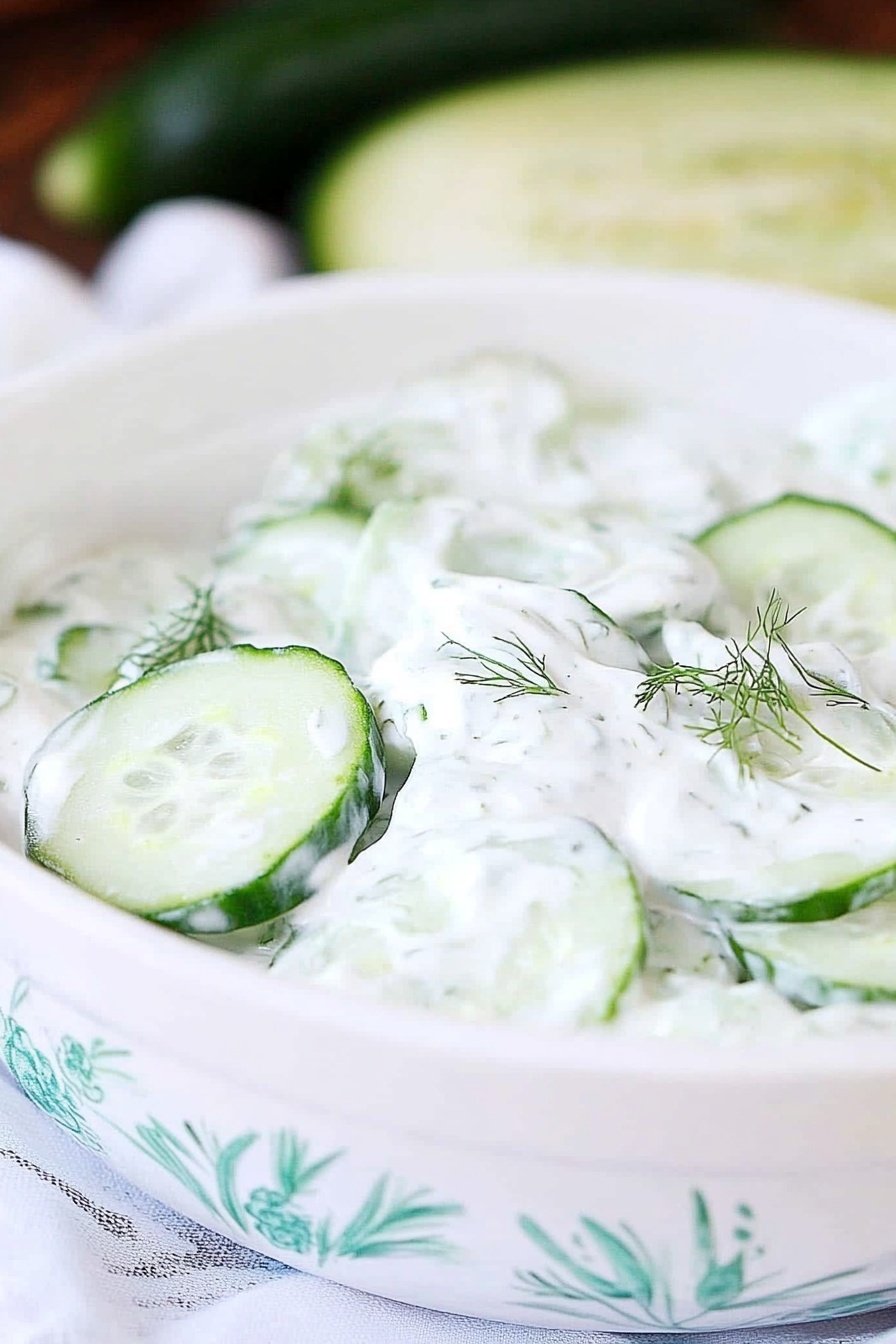 Creamy Cucumber Salad Recipe