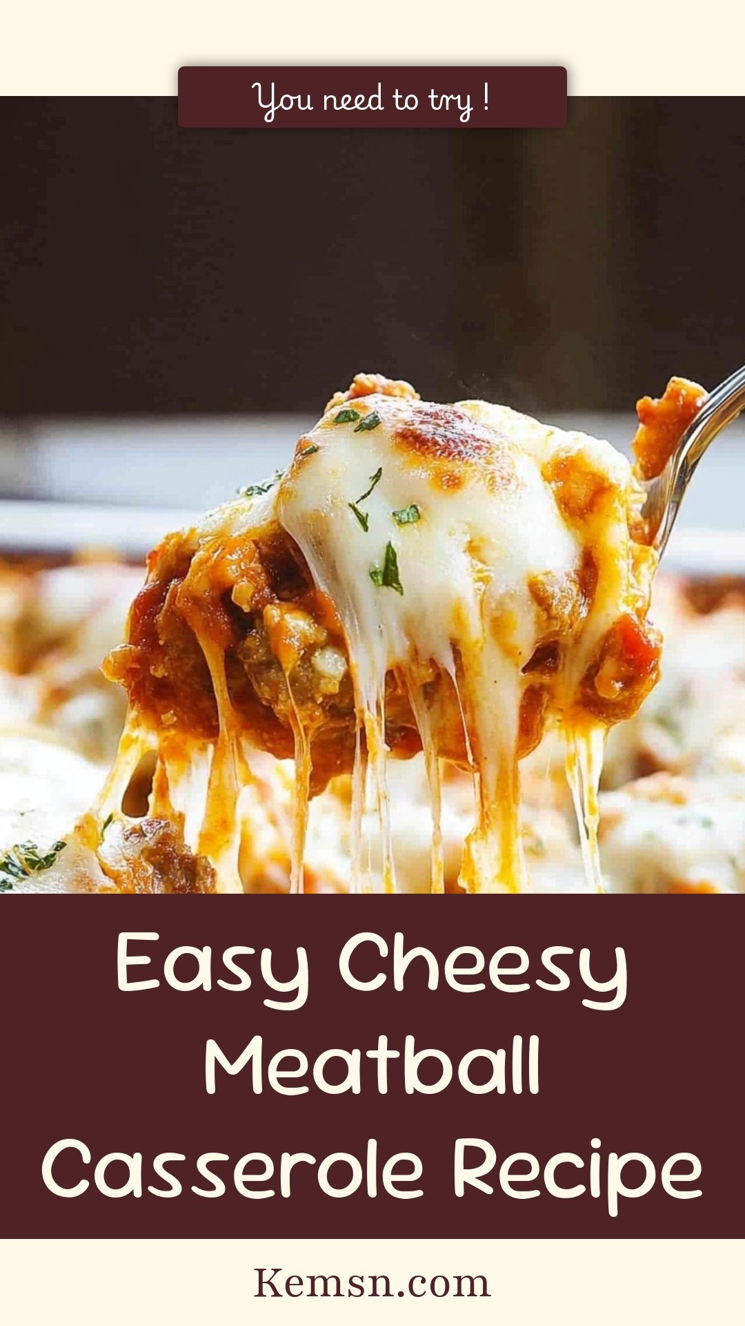 Easy Cheesy Meatball Casserole Recipe