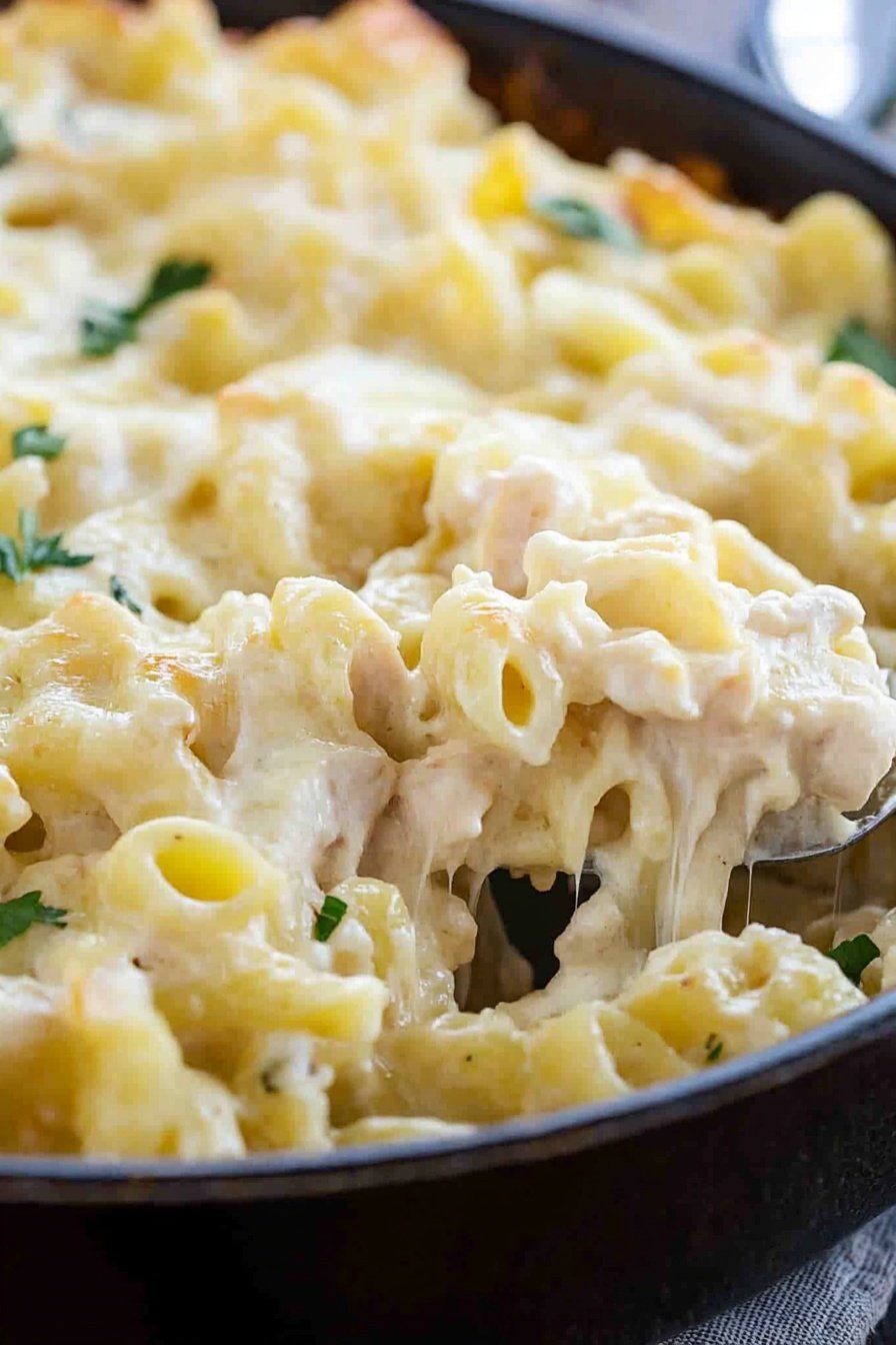 Easy Chicken Alfredo Pasta Casserole Recipe