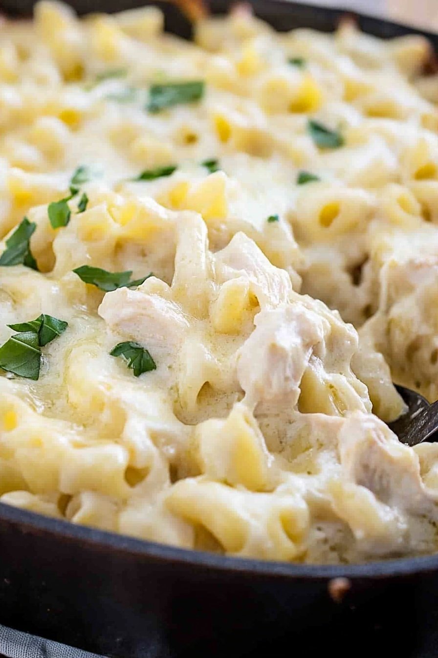 Easy Chicken Alfredo Pasta Casserole Recipe