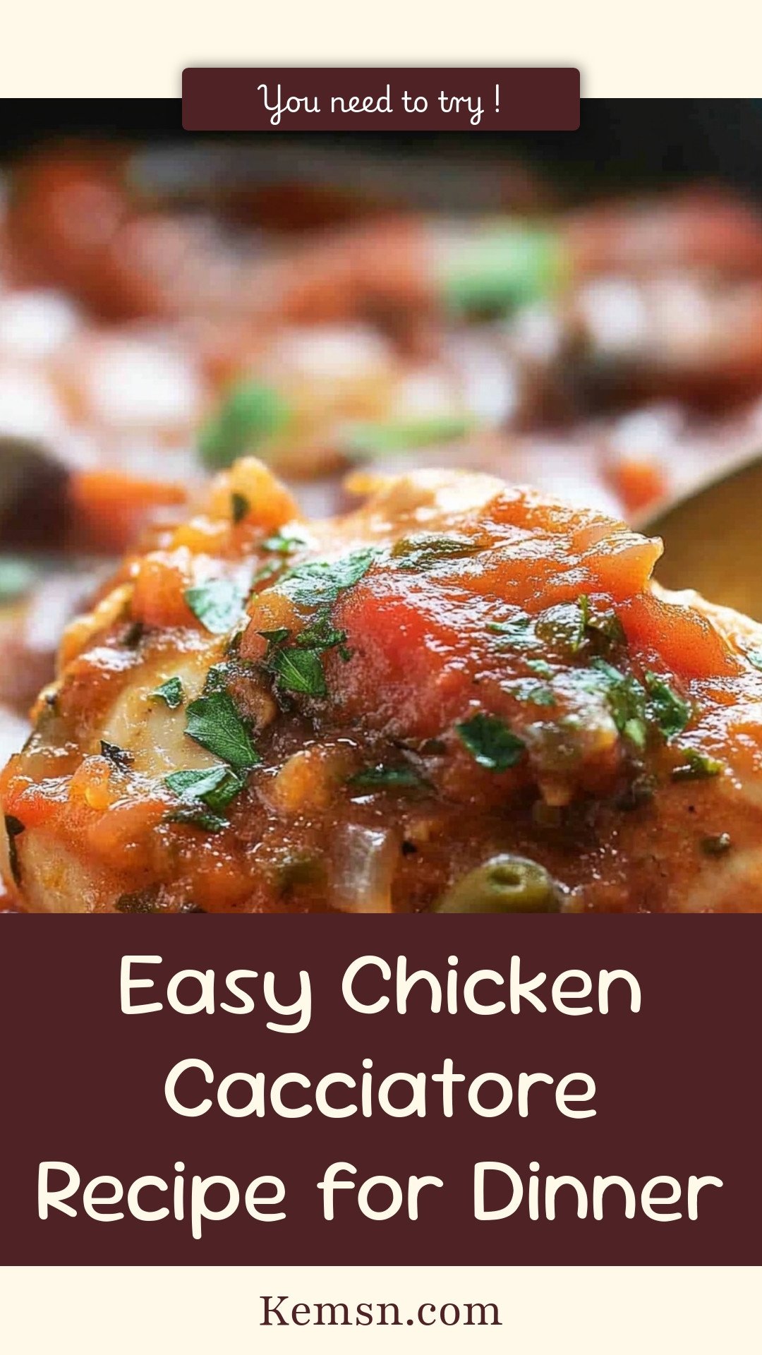 Easy Chicken Cacciatore Recipe for Dinner