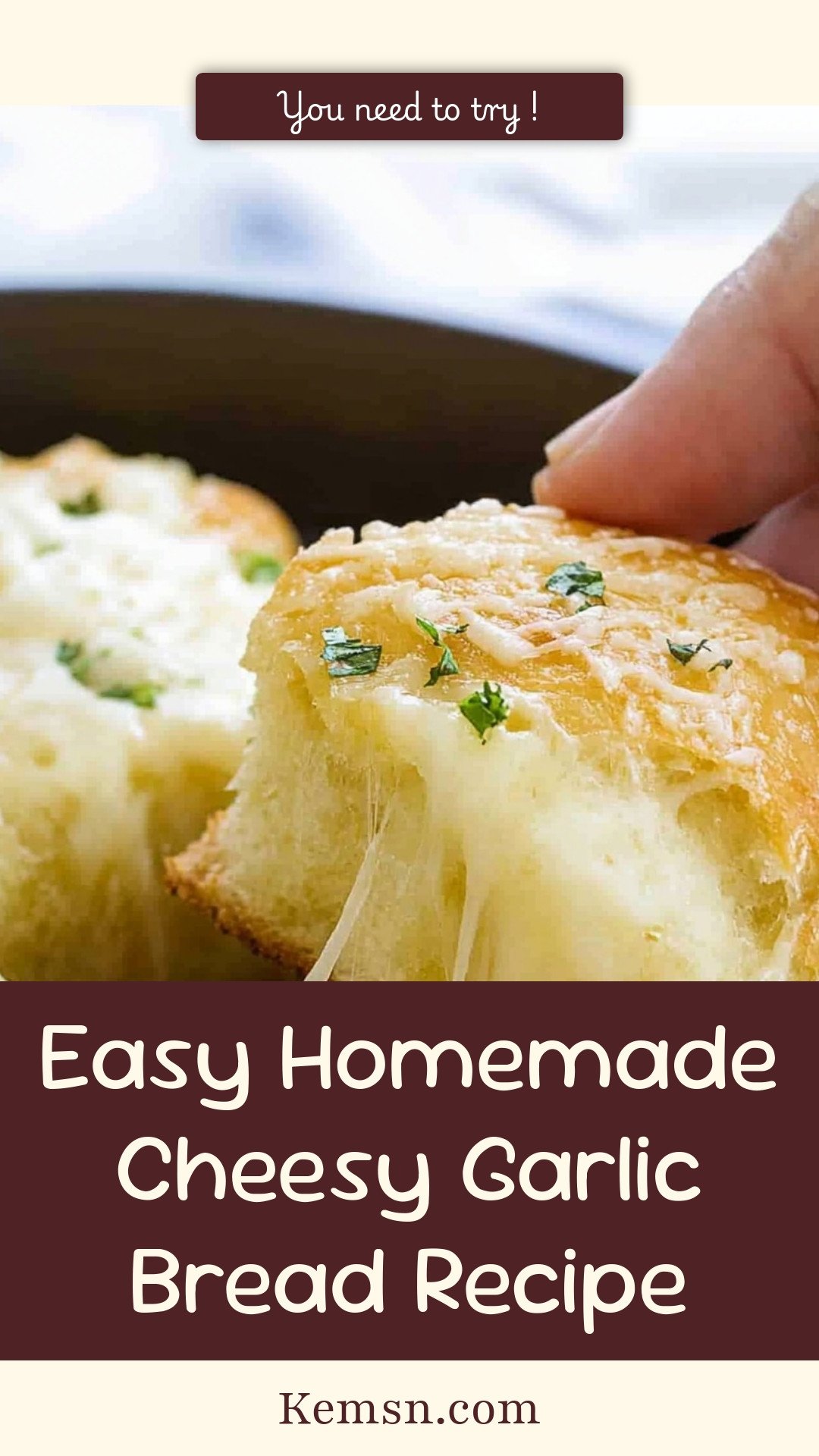 Easy Homemade Cheesy Garlic Bread Recipe