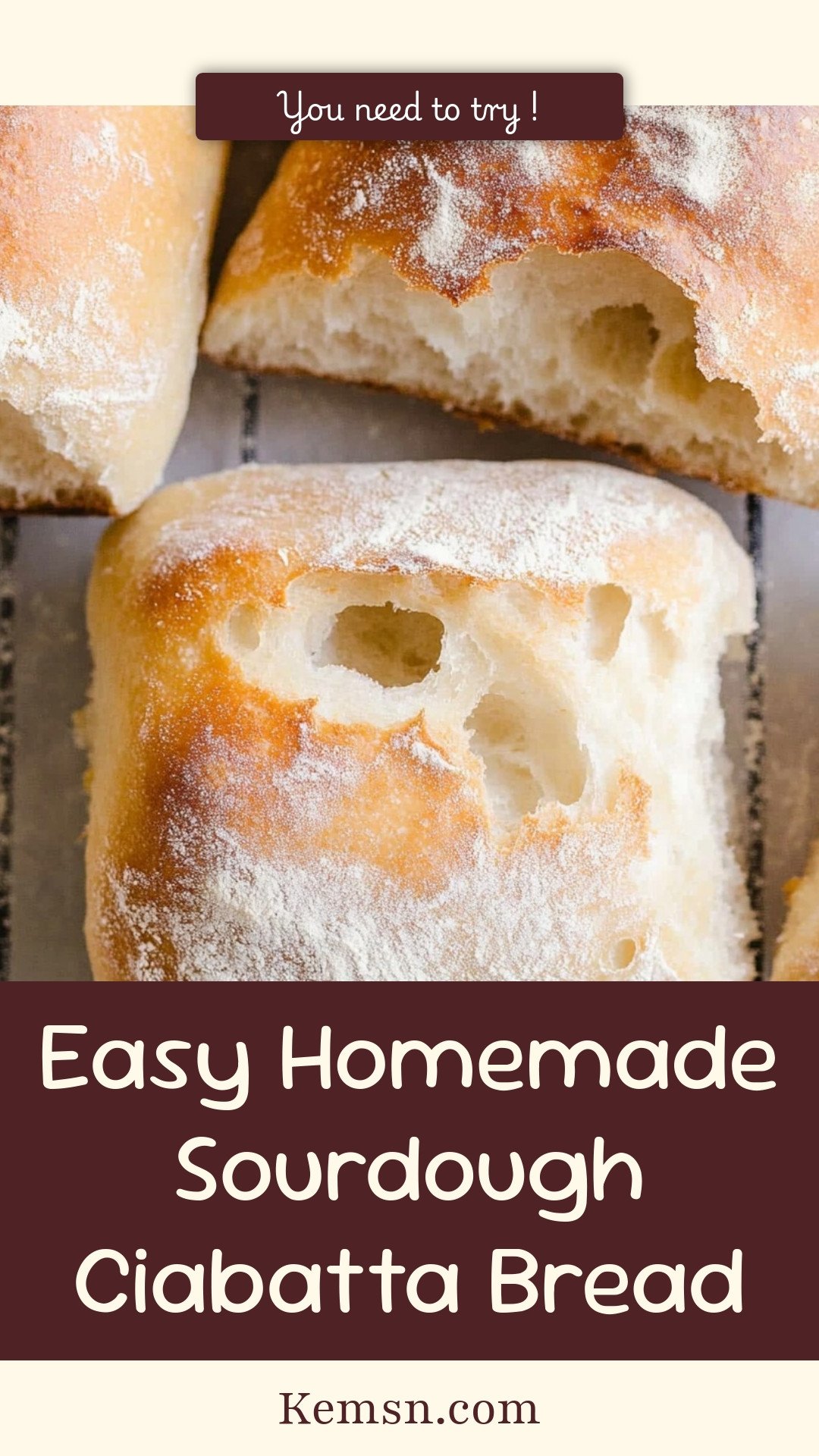 Easy Homemade Sourdough Ciabatta Bread