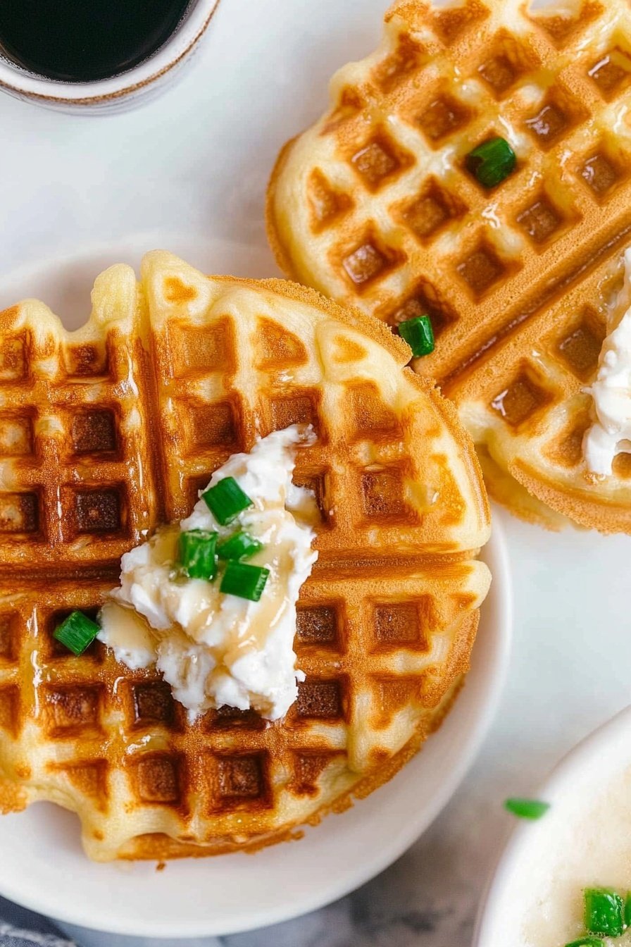 Easy Potato Waffles Two Ways