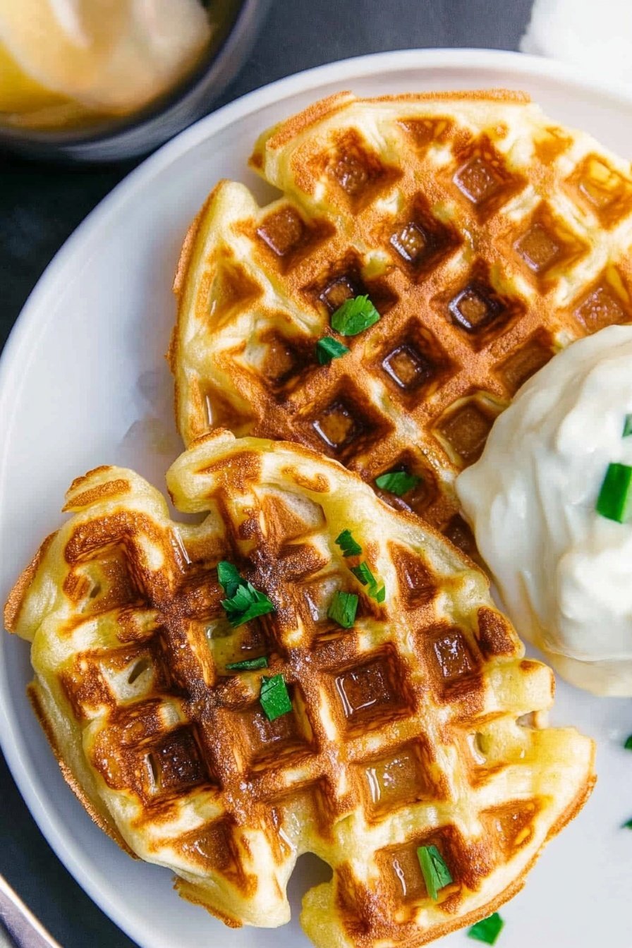 Easy Potato Waffles Two Ways