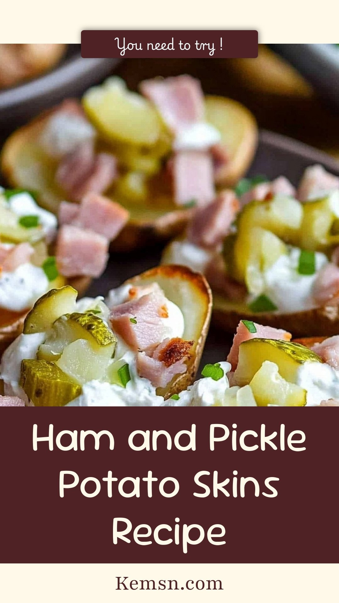 Ham and Pickle Potato Skins Recipe