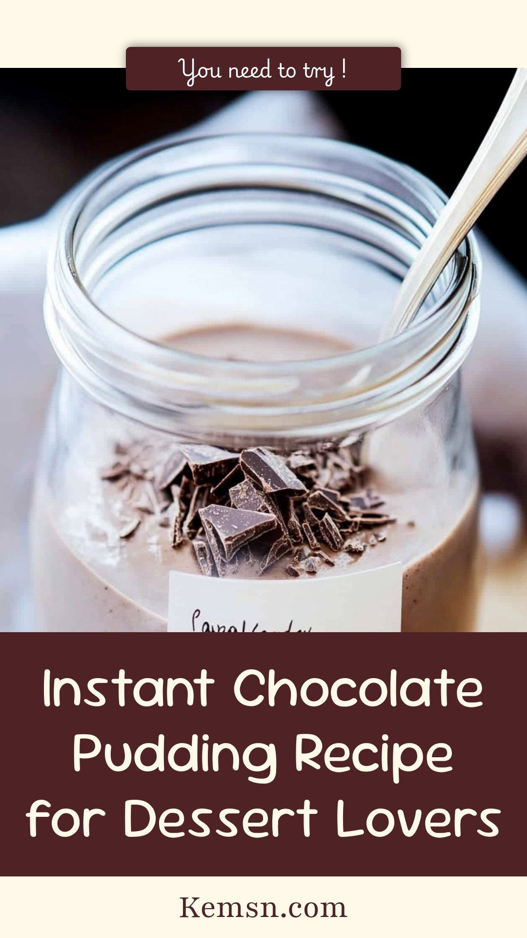 Instant Chocolate Pudding Recipe for Dessert Lovers