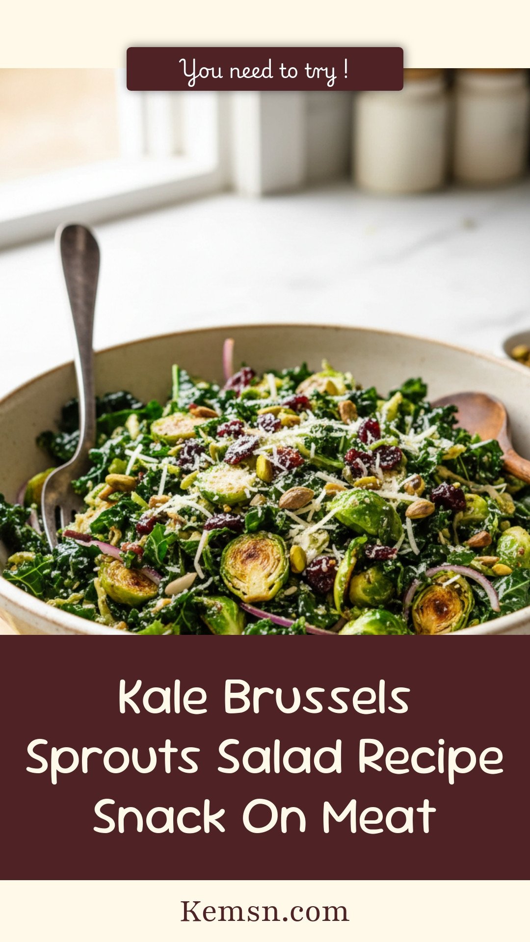 Kale Brussels Sprouts Salad Recipe Snack On Meat