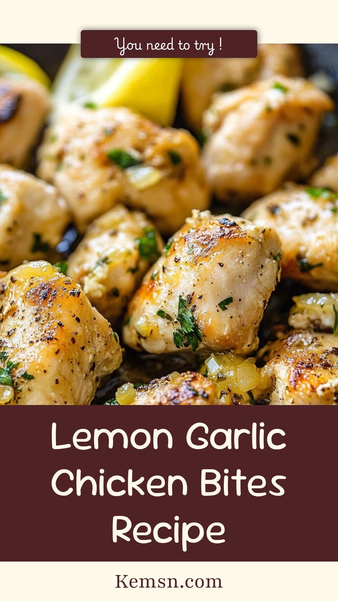 Lemon Garlic Chicken Bites Recipe