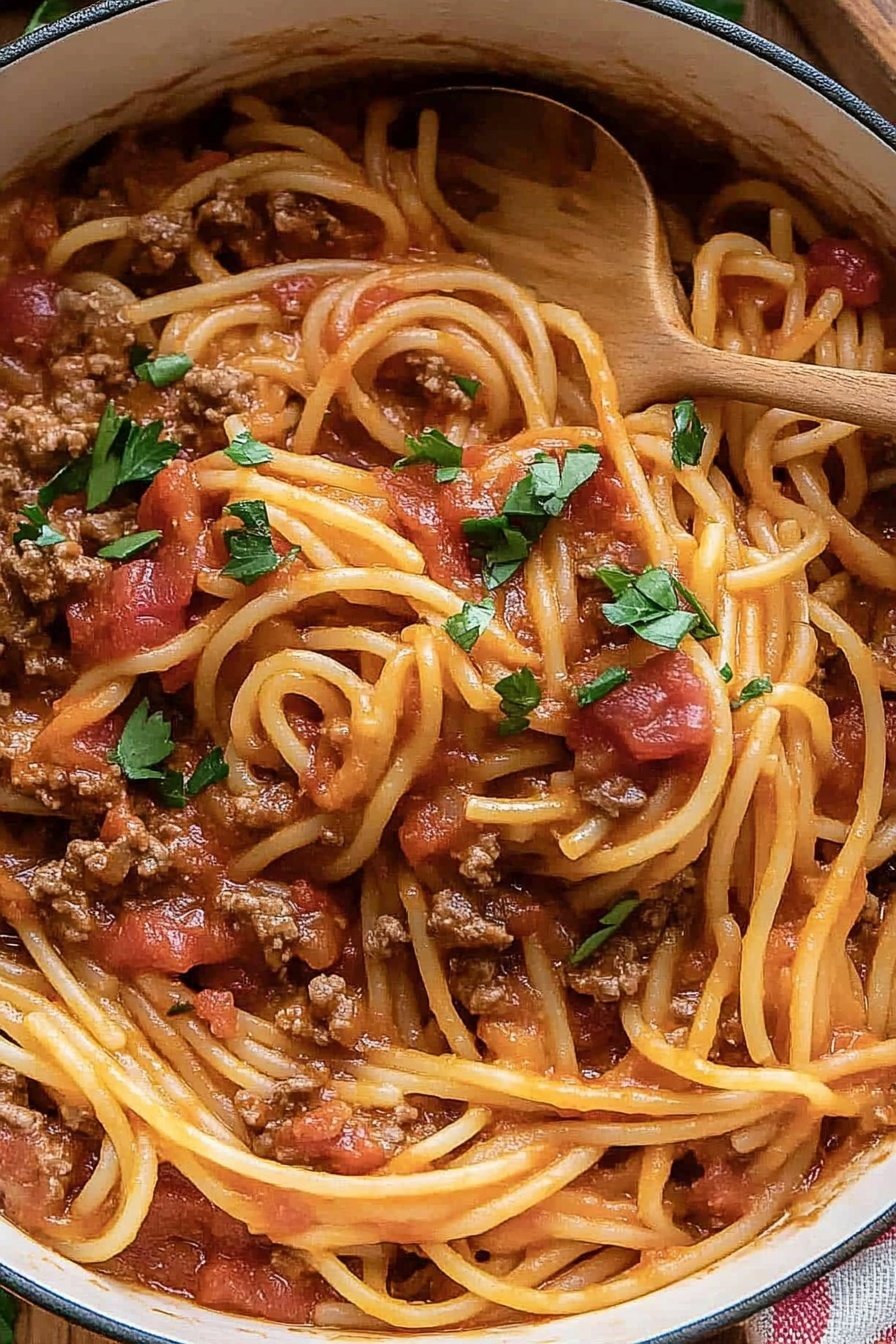 One Pot Cowboy Spaghetti Recipe