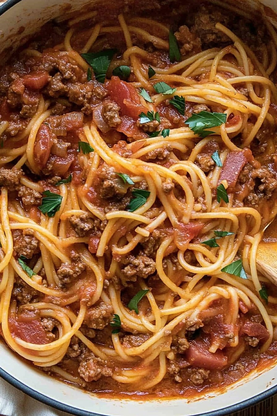 One Pot Cowboy Spaghetti Recipe