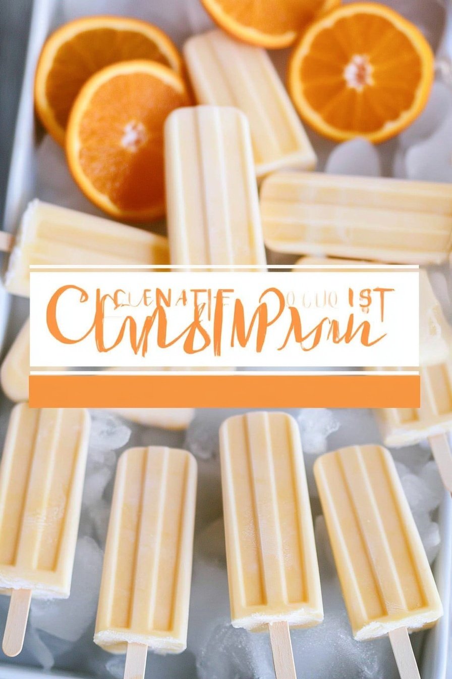 Orange Creamsicle Popsicles Recipe