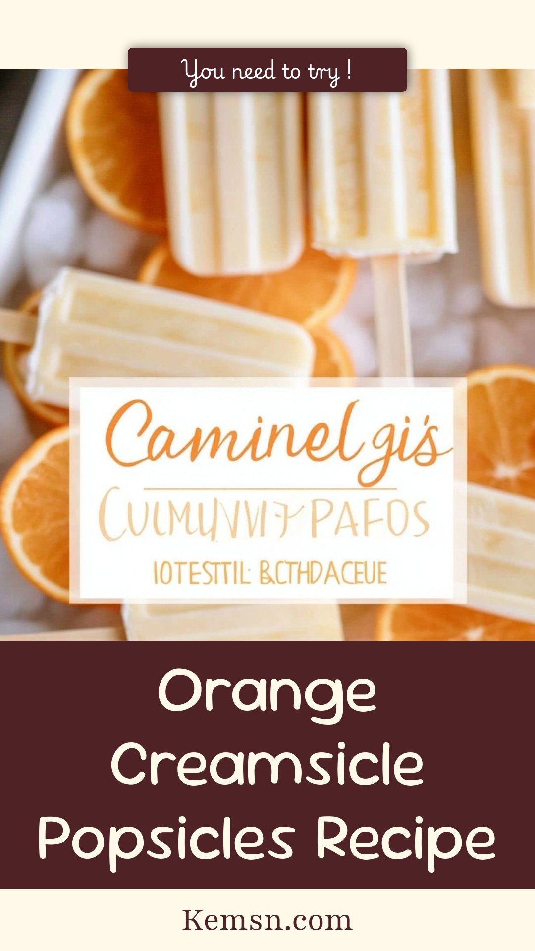 Orange Creamsicle Popsicles Recipe