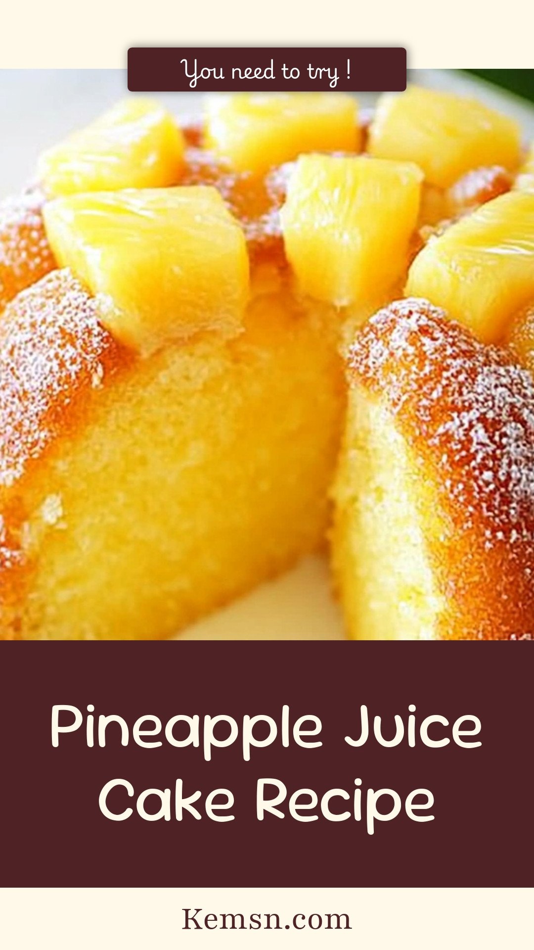 Pineapple Juice Cake Recipe