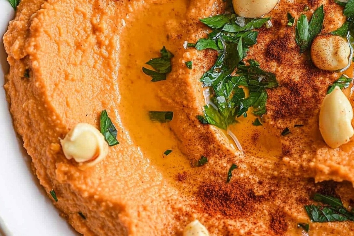 Roasted Red Pepper Hummus Recipe