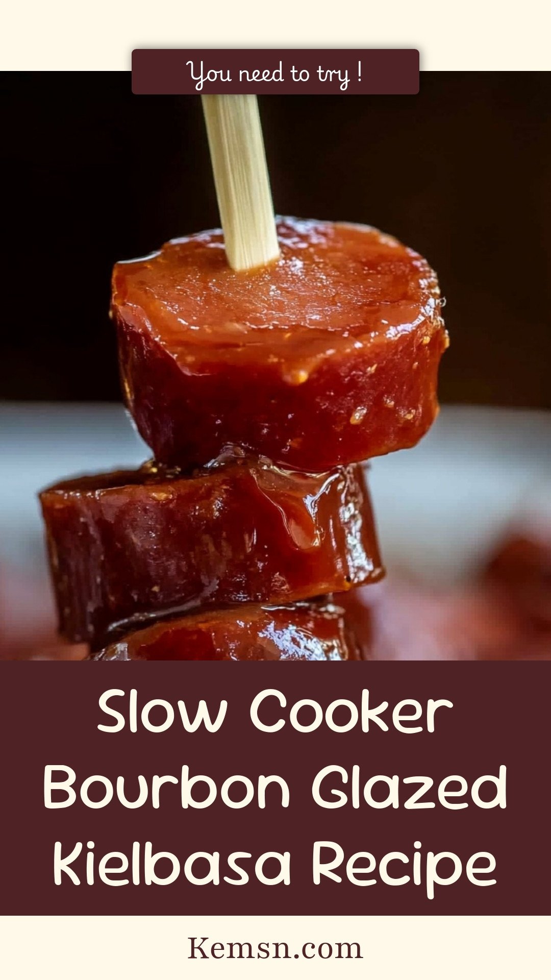 Slow Cooker Bourbon Glazed Kielbasa Recipe