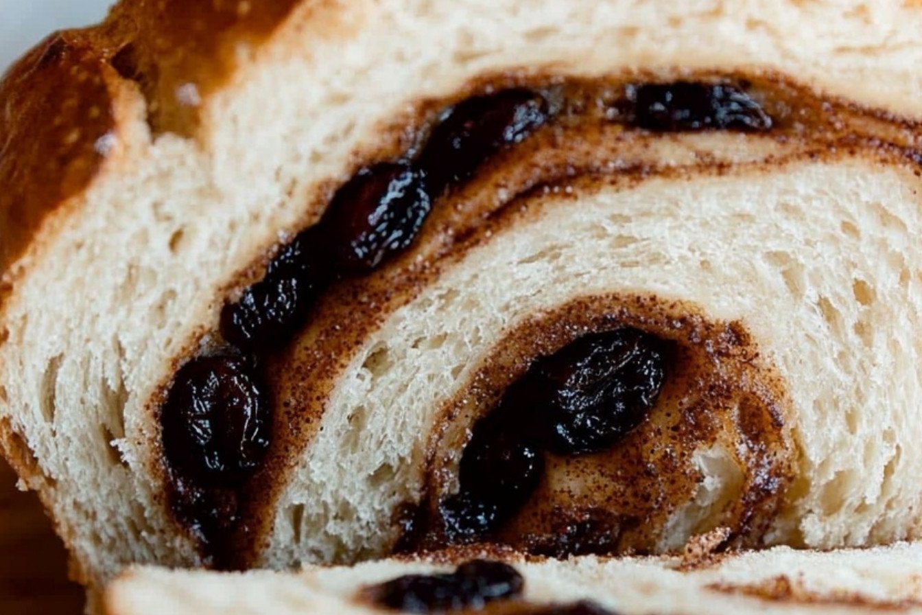 Sourdough Cinnamon Raisin Swirl Bread