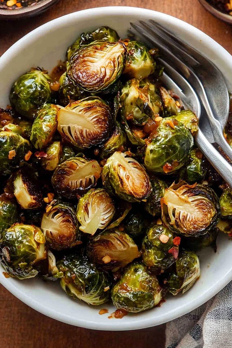 Sweet Sriracha Brussels Sprouts Recipe