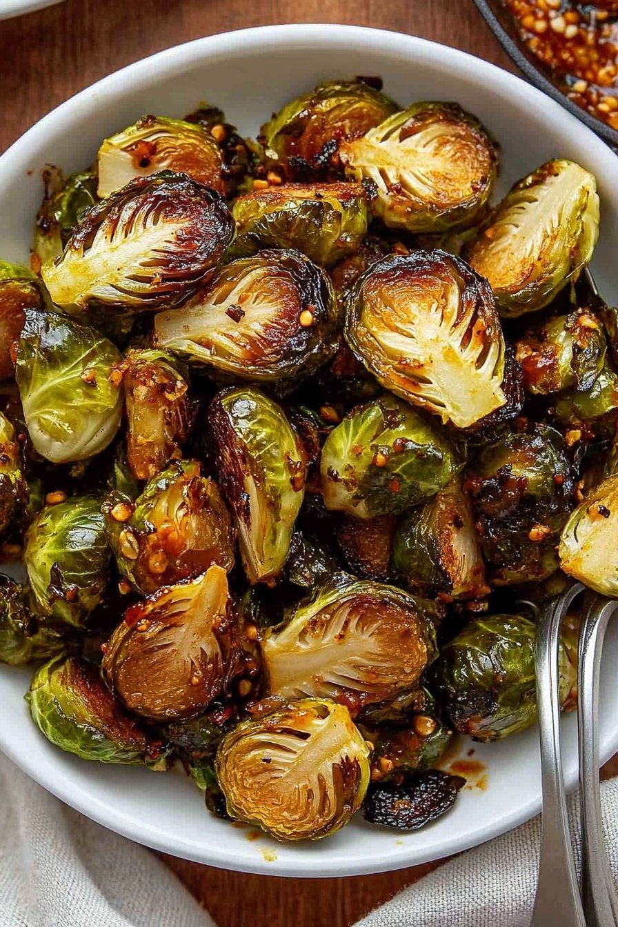 Sweet Sriracha Brussels Sprouts Recipe