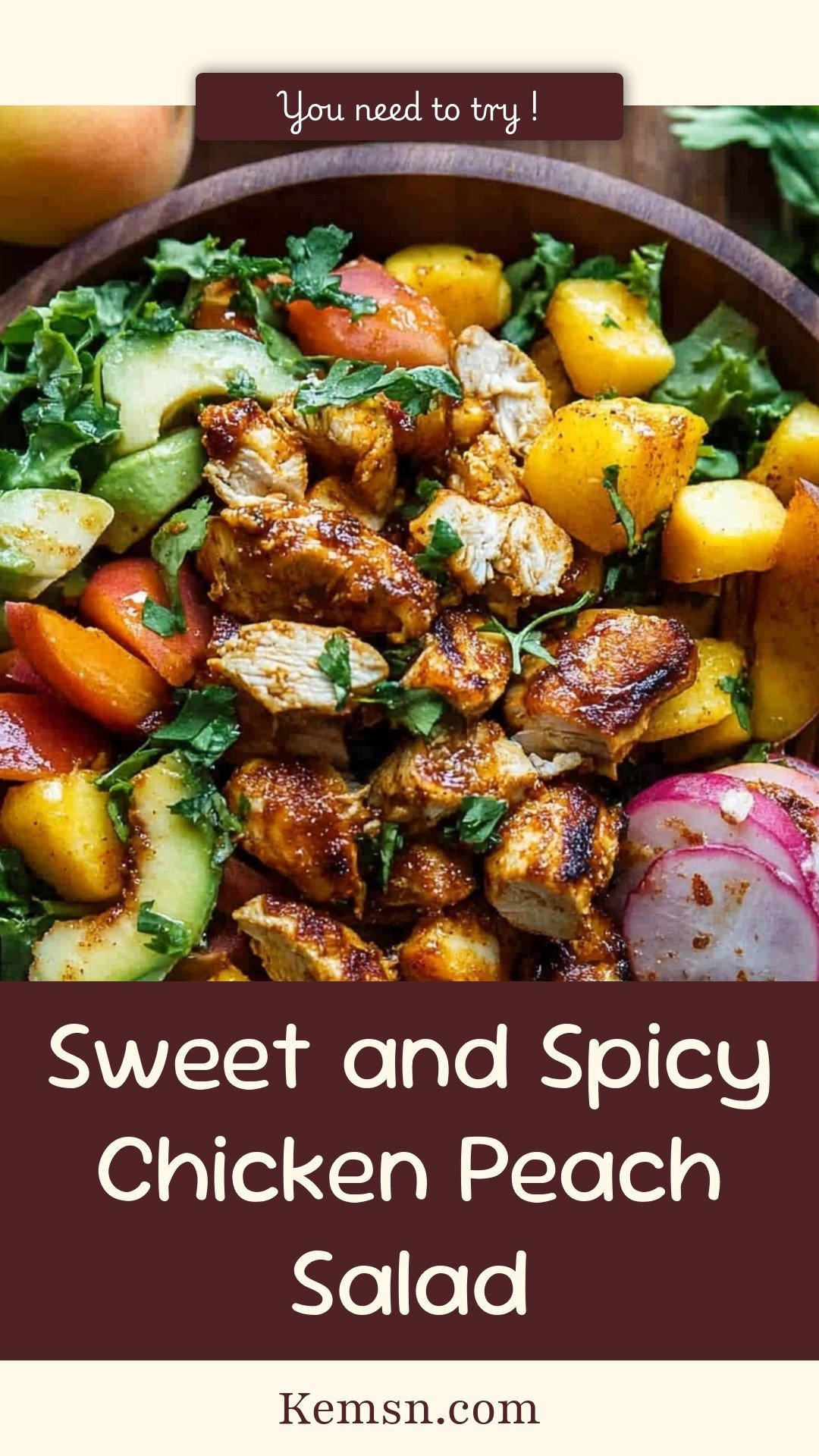 Sweet and Spicy Chicken Peach Salad
