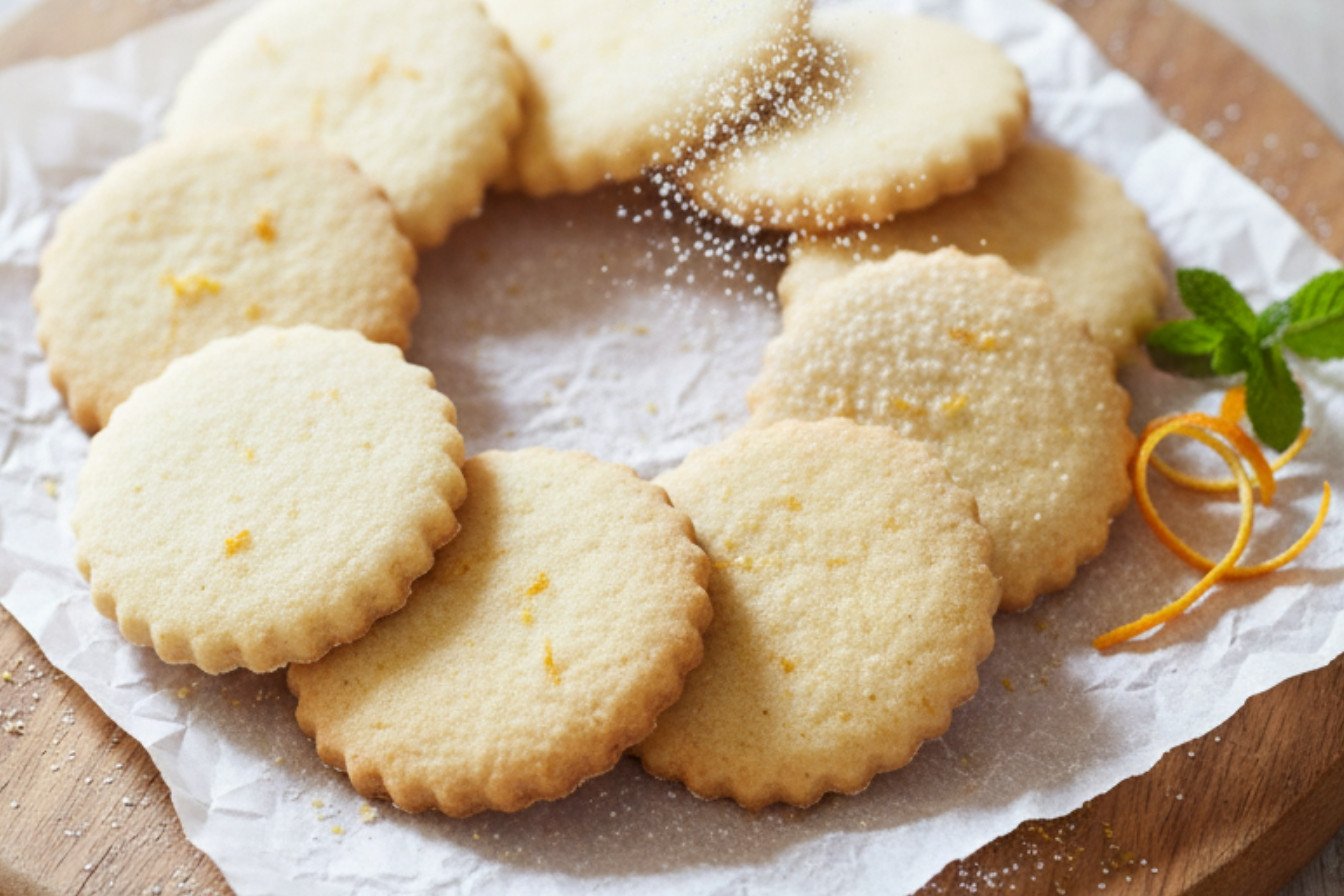 Citrus Cornmeal Shortbread Cookies
