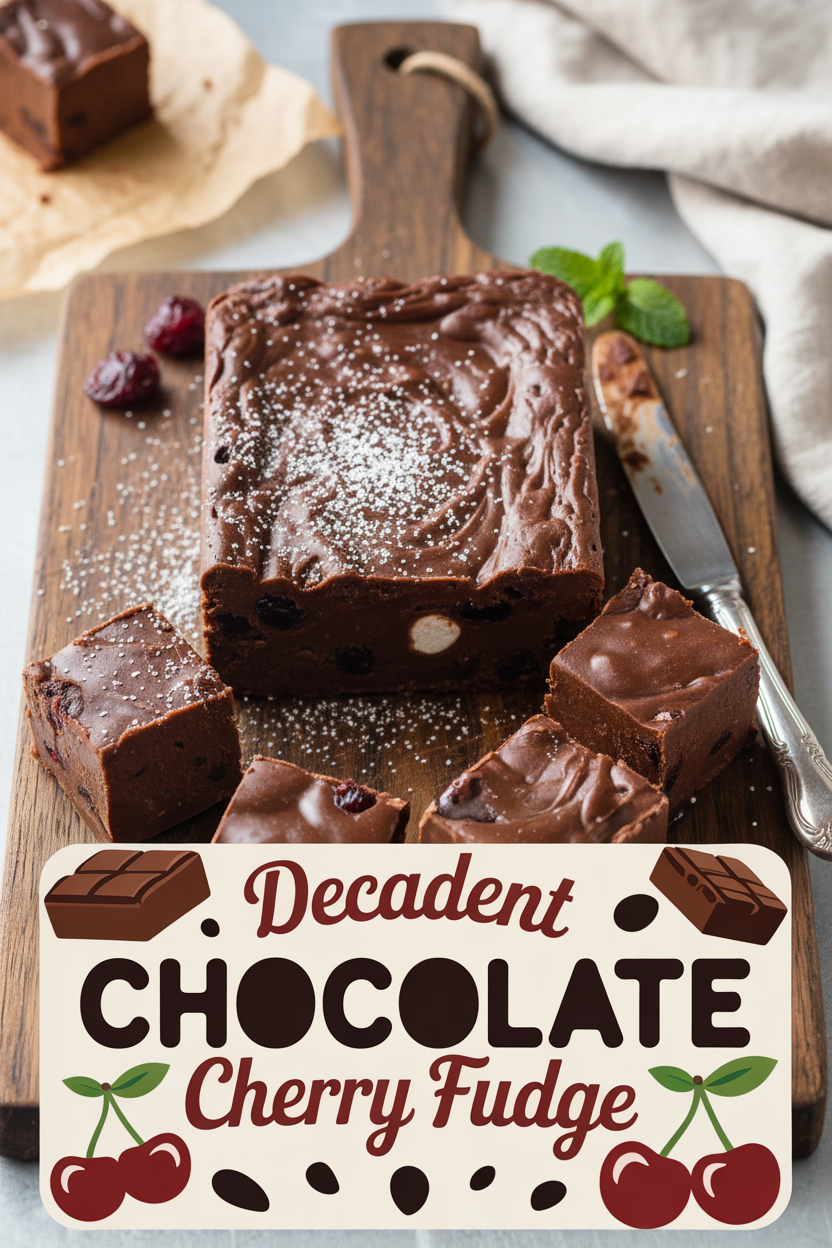 Decadent Chocolate Cherry Fudge