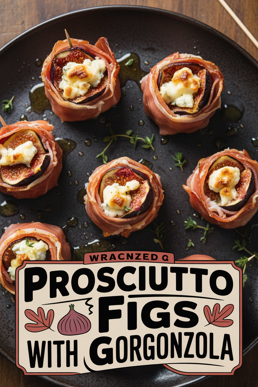 Prosciutto Wrapped Figs with Gorgonzola