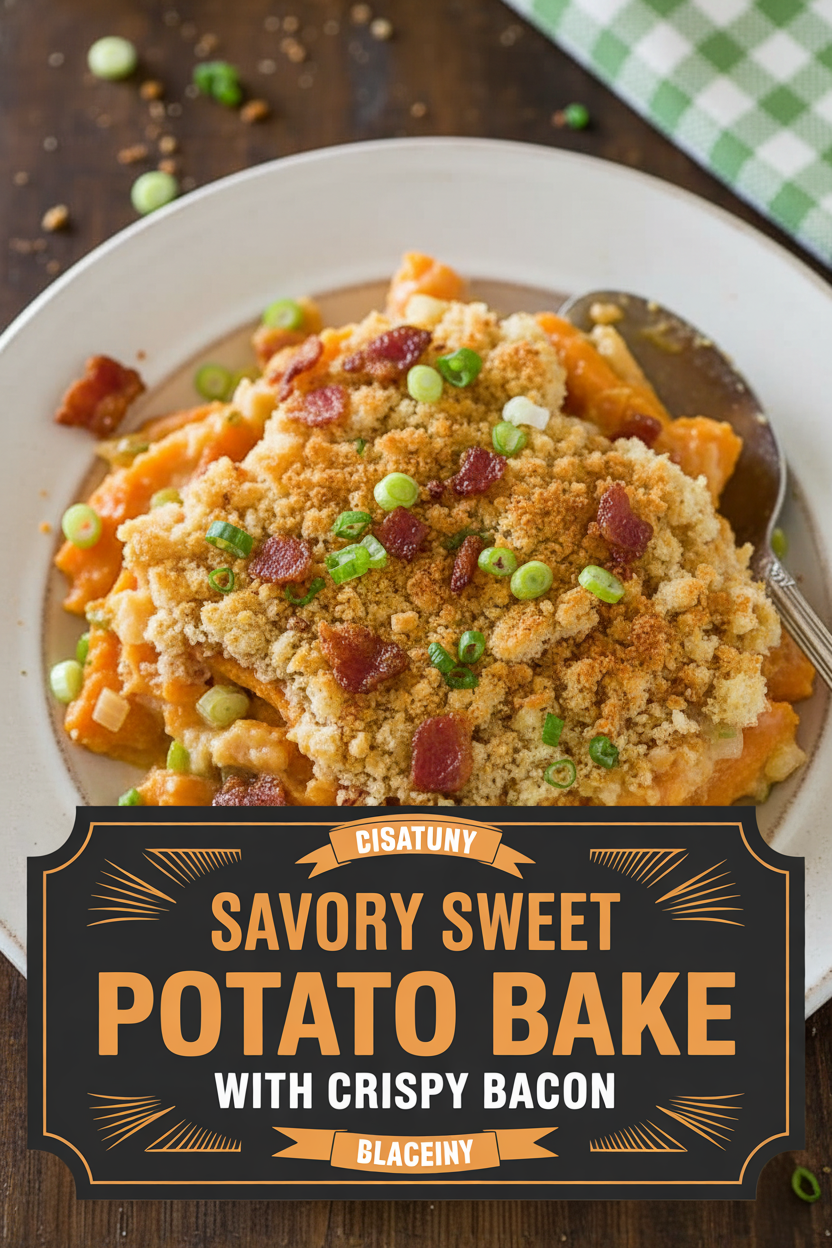 Savory Sweet Potato Bake with Crispy Bacon