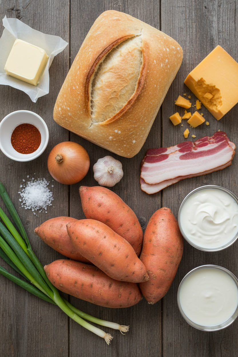 Savory Sweet Potato Bake with Crispy Bacon